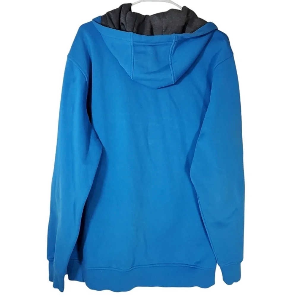Adidas Pullover Kangaroo Pocket Long Sleeve Hoodie Blue Size XL